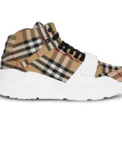 Replica BURBERRY VINTAGE CHECK HIGH-TOP SNEAKERS – BBR2