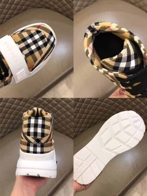 Replica BURBERRY VINTAGE CHECK HIGH-TOP SNEAKERS – BBR2 11