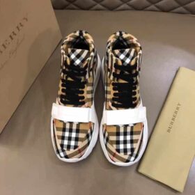 Replica BURBERRY VINTAGE CHECK HIGH-TOP SNEAKERS – BBR2 5
