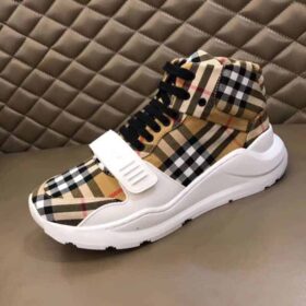 Replica BURBERRY VINTAGE CHECK HIGH-TOP SNEAKERS – BBR2 7