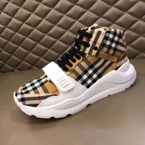 Replica BURBERRY VINTAGE CHECK HIGH-TOP SNEAKERS – BBR2 14