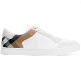 Replica BURBERRY LEATHER AND HOUSE CHECK SNEAKERS – BBR27 2