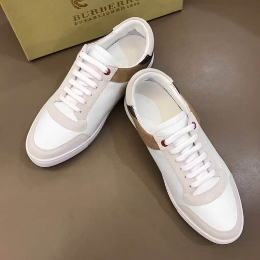 Replica BURBERRY LEATHER AND HOUSE CHECK SNEAKERS – BBR27 10
