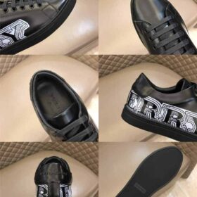 Replica BURBERRY PRINTED LEATHER SNEAKERS – BBR9 4