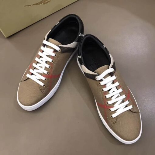 Replica BURBERRY ALBERT HOUSE CHECK & LEATHER LOW-TOP SNEAKER – BBR3 7