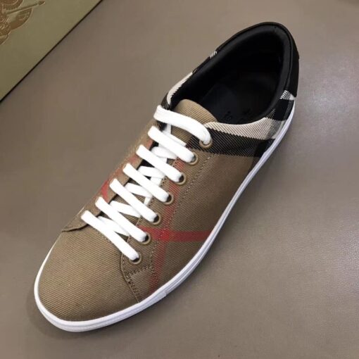 Replica BURBERRY ALBERT HOUSE CHECK & LEATHER LOW-TOP SNEAKER – BBR3 8