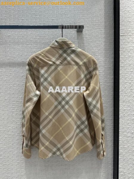 Replica Burberry Early Spring New Arrival Knight Blue Vintage Check Silk Shirt