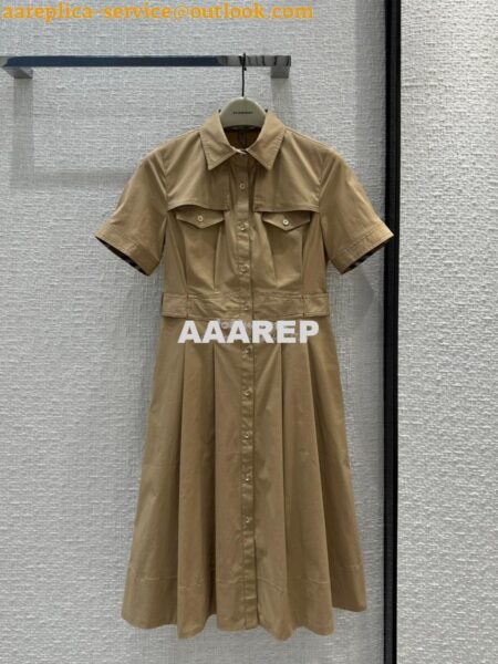 Replica Burberry 24SS New Shirt-Style Dress with Vintage Check Trim beige 2