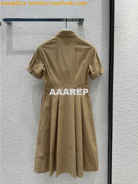 Replica Burberry 24SS New Shirt-Style Dress with Vintage Check Trim beige