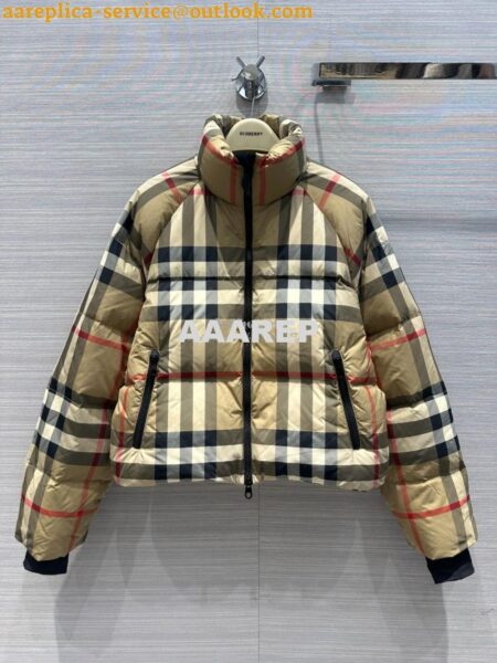 Replica Burberry Boutique Bestseller Vintage Birch Brown Check Down Jacket 2