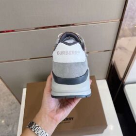 Replica BURBERRY CHECK, SUEDE AND LEATHER SNEAKERS – BBR103 6