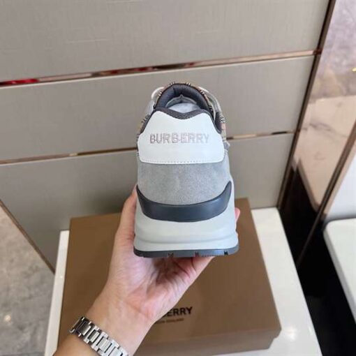 Replica BURBERRY CHECK, SUEDE AND LEATHER SNEAKERS – BBR103 15