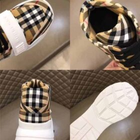 Replica BURBERRY VINTAGE CHECK HIGH-TOP SNEAKERS – BBR2 4