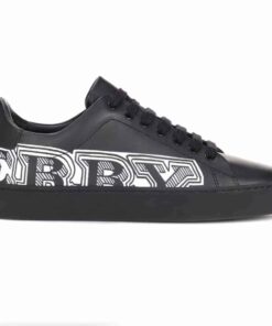 Replica BURBERRY PRINTED LEATHER SNEAKERS – BBR9